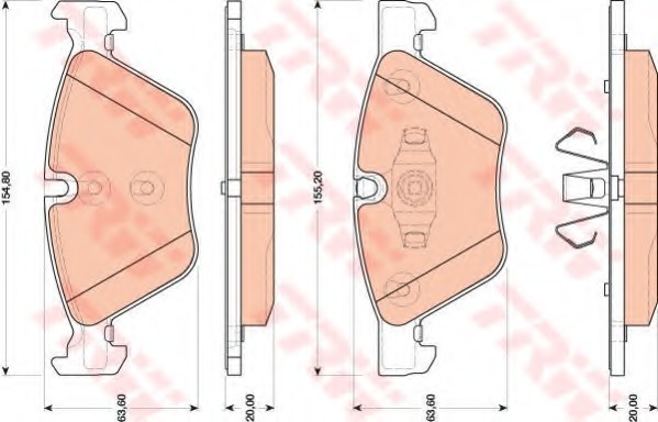 Купить GDB1810 TRW Комплект тормозных колодок, дисковый тормоз в интернет-магазине Ravta – самая низкая цена