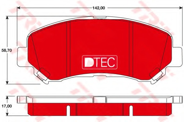 GDB3467DTE TRW Комплект тормозных колодок, дисковый тормоз