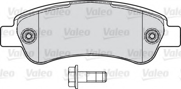 598892 Valeo Комплект тормозных колодок, дисковый тормоз