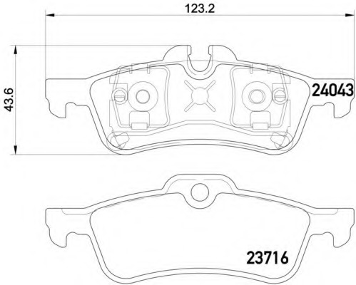 2404301 TEXTAR Комплект тормозных колодок, дисковый тормоз