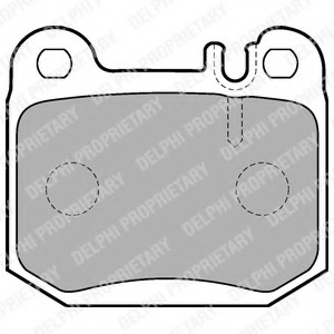 LP1705 Delphi Комплект тормозных колодок, дисковый тормоз