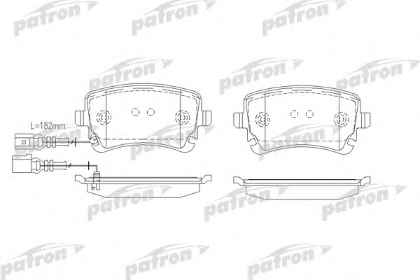 pbp1644 PATRON Комплект тормозных колодок, дисковый тормоз