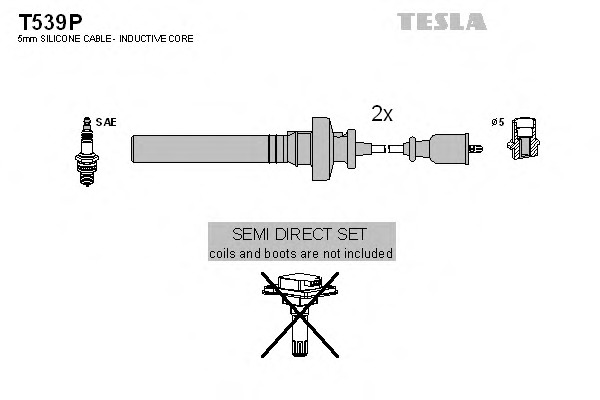 t539p TESLA Комплект проводов зажигания