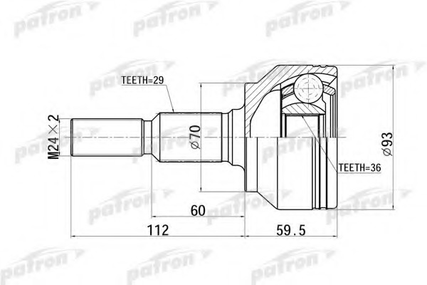Купить pcv6879 PATRON Шарнирный комплект, приводной вал в интернет-магазине Ravta – самая низкая цена
