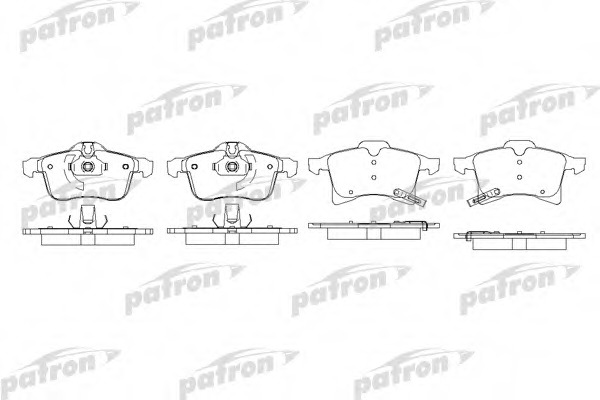 Купить PBP1640 PATRON Комплект тормозных колодок, дисковый тормоз в интернет-магазине Ravta – самая низкая цена