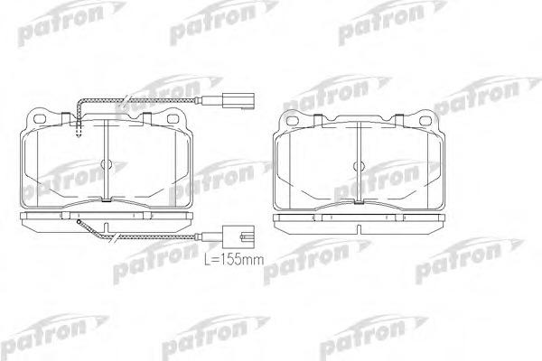 Купить pbp1334 PATRON Комплект тормозных колодок, дисковый тормоз в интернет-магазине Ravta – самая низкая цена