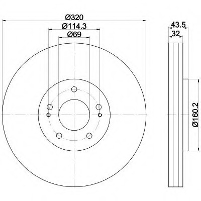 0986479t01 BOSCH Тормозной диск