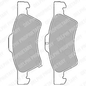 LP1693 Delphi Комплект тормозных колодок, дисковый тормоз