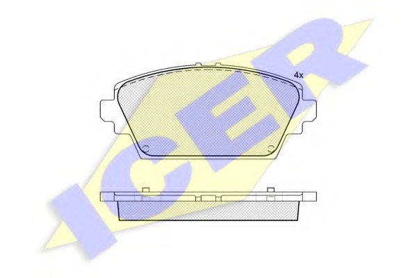 181581 ICER Комплект тормозных колодок, дисковый тормоз