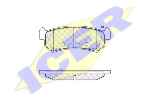 181727 ICER Комплект тормозных колодок, дисковый тормоз