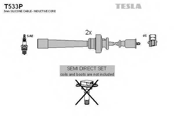 t533p TESLA Комплект проводов зажигания