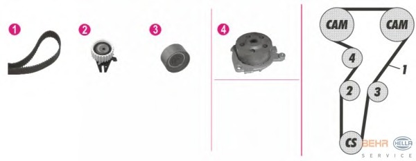 530022730 INA Водяной насос + комплект зубчатого ремня