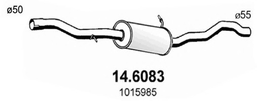 14.6083 ASSO Средний глушитель выхлопных газов
