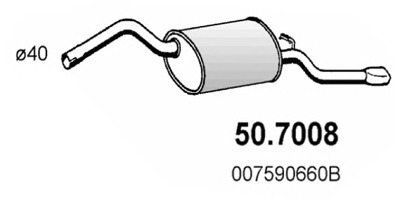 Купить 50.7008 ASSO Глушитель выхлопных газов конечный в интернет-магазине Ravta – самая низкая цена