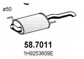 Купить 58.7011 ASSO Глушитель выхлопных газов конечный в интернет-магазине Ravta – самая низкая цена