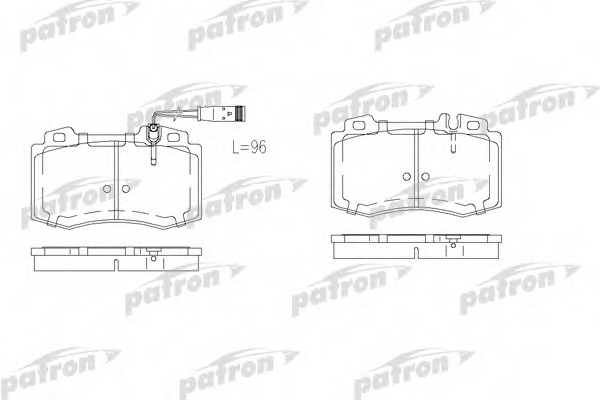 pbp1426 PATRON Комплект тормозных колодок, дисковый тормоз