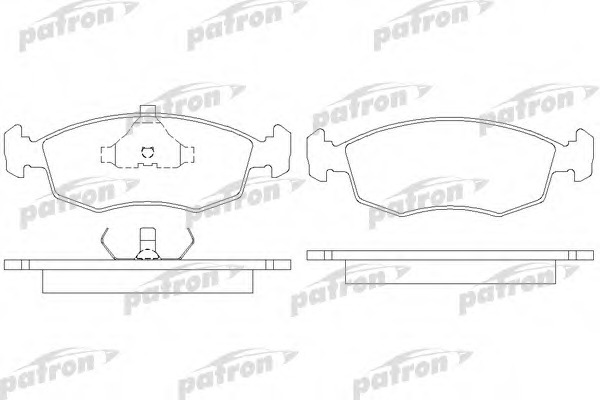 pbp579 PATRON Комплект тормозных колодок, дисковый тормоз