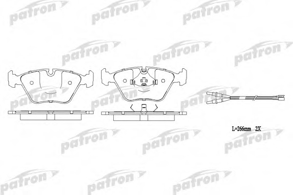 pbp779 PATRON Комплект тормозных колодок, дисковый тормоз