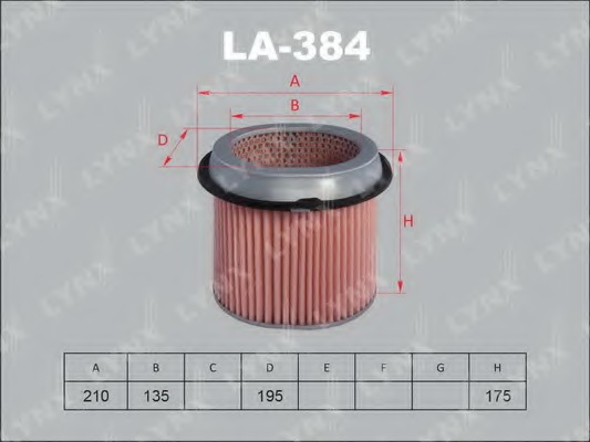 Купить la-384 LYNXauto Воздушный фильтр в интернет-магазине Ravta – самая низкая цена