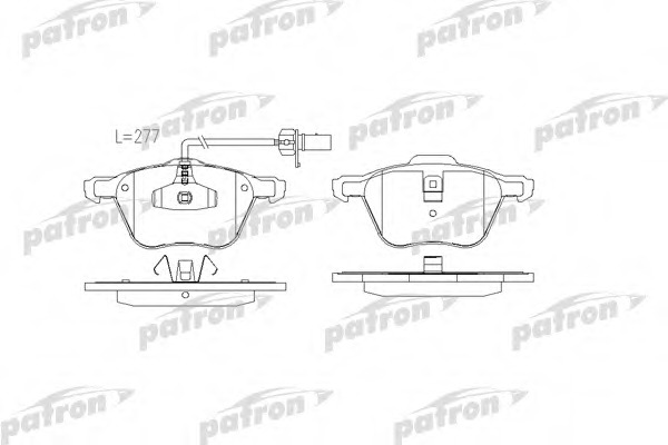 Купить pbp1497 PATRON Комплект тормозных колодок, дисковый тормоз в интернет-магазине Ravta – самая низкая цена