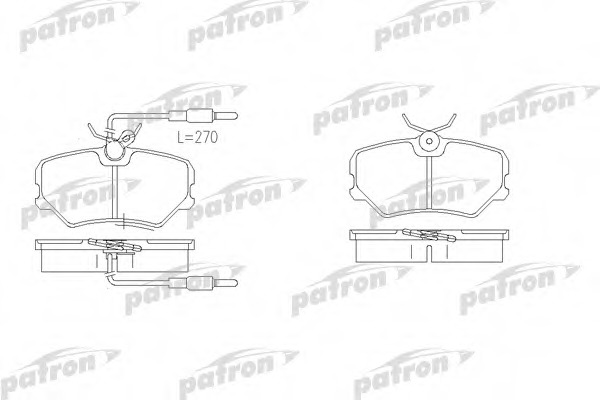 Купить pbp540 PATRON Комплект тормозных колодок, дисковый тормоз в интернет-магазине Ravta – самая низкая цена