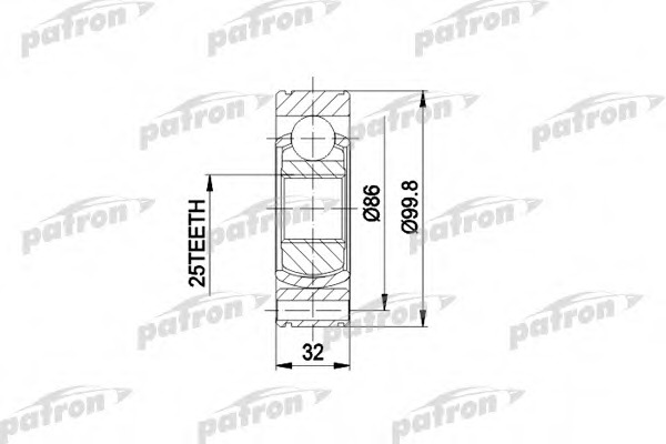 Купить pcv3020 PATRON Шарнирный комплект, приводной вал в интернет-магазине Ravta – самая низкая цена