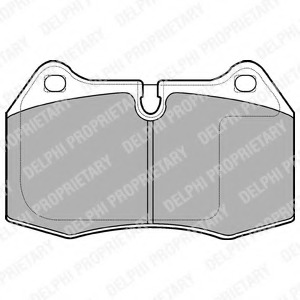 LP1584 Delphi Комплект тормозных колодок, дисковый тормоз