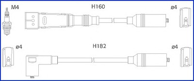 134717 HUCO Комплект проводов зажигания