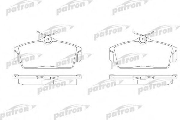 pbp1096 PATRON Комплект тормозных колодок, дисковый тормоз