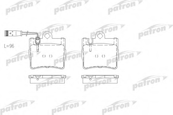 Купить pbp1427 PATRON Комплект тормозных колодок, дисковый тормоз в интернет-магазине Ravta – самая низкая цена