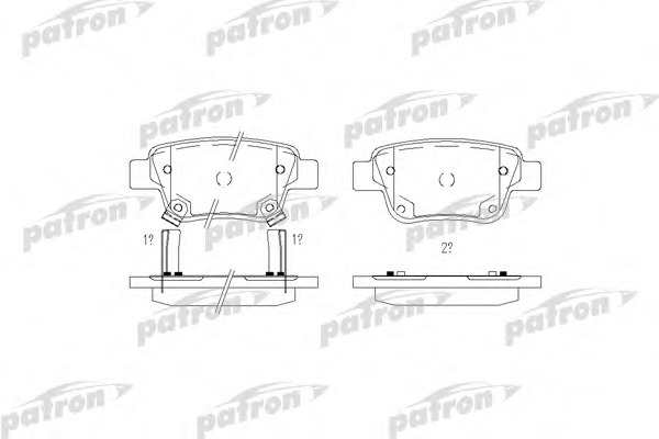 pbp1649 PATRON Комплект тормозных колодок, дисковый тормоз