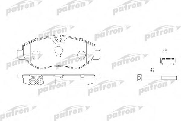 pbp1778 PATRON Комплект тормозных колодок, дисковый тормоз