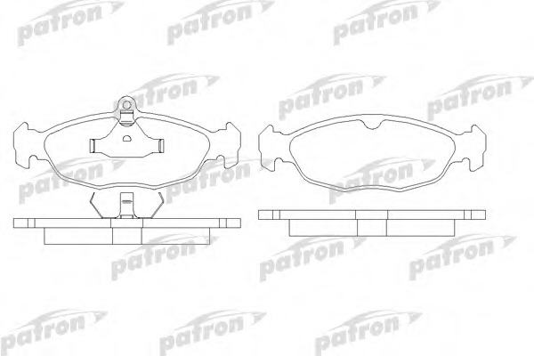 PBP732 PATRON Комплект тормозных колодок, дисковый тормоз
