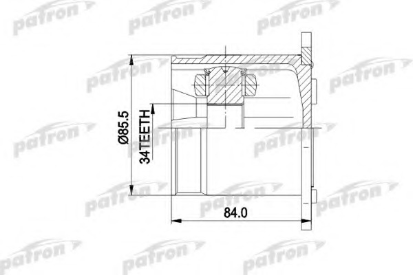 Купить pcv5031 PATRON Шарнирный комплект, приводной вал в интернет-магазине Ravta – самая низкая цена