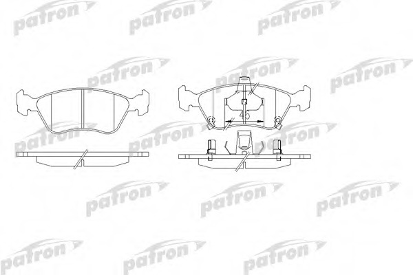 pbp1321 PATRON Комплект тормозных колодок, дисковый тормоз