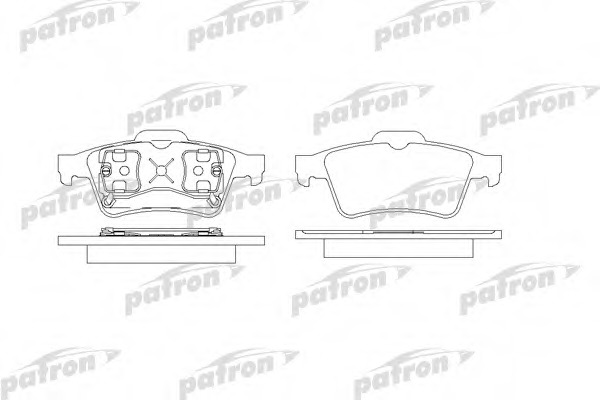 pbp1540 PATRON Комплект тормозных колодок, дисковый тормоз