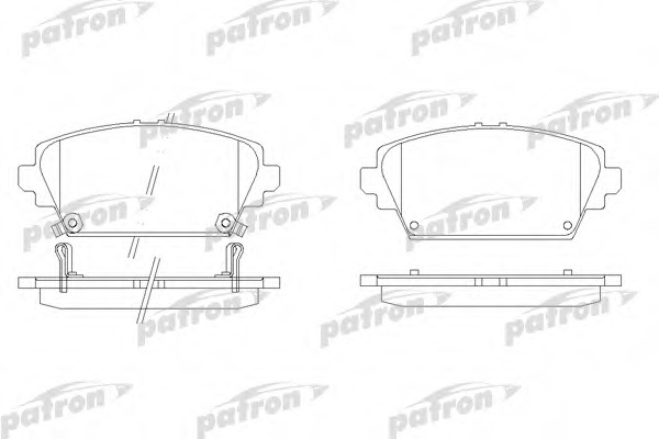 pbp1580 PATRON Комплект тормозных колодок, дисковый тормоз