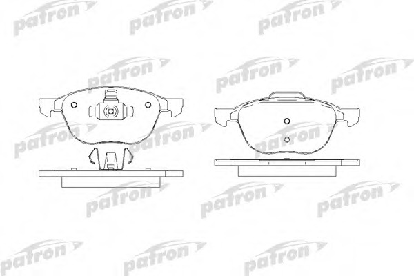 pbp1594 PATRON Комплект тормозных колодок, дисковый тормоз