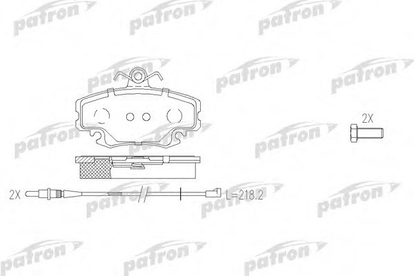 pbp845 PATRON Комплект тормозных колодок, дисковый тормоз