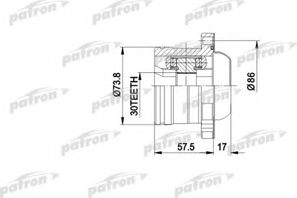 Купить PCV5002 PATRON Шарнирный комплект, приводной вал в интернет-магазине Ravta – самая низкая цена