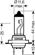 64210 OSRAM Лампа накаливания, фара дальнего света; Лампа накаливания, основная фара; Лампа накаливания, противотуманная фара; Лампа накаливания, основная ф