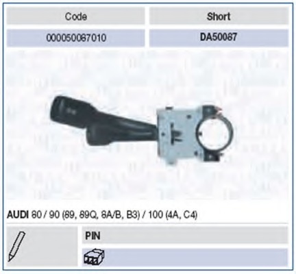 Купить 000050087010 Magneti Marelli Выключатель на колонке рулевого управления в интернет-магазине Ravta – самая низкая цена