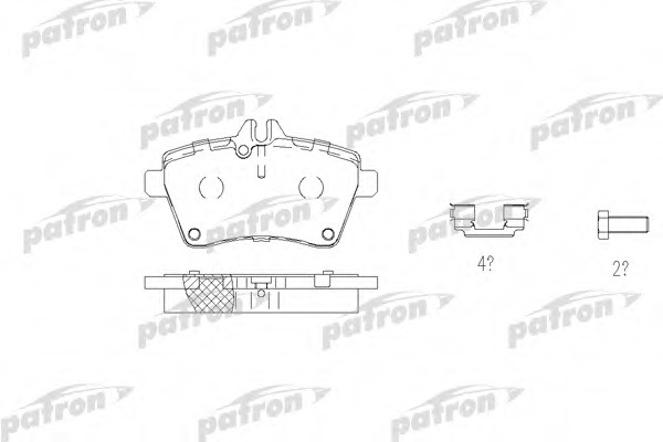 Купить pbp1593 PATRON Комплект тормозных колодок, дисковый тормоз в интернет-магазине Ravta – самая низкая цена