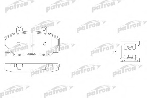 pbp628 PATRON Комплект тормозных колодок, дисковый тормоз