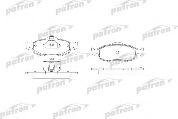 Купить pbp884 PATRON Комплект тормозных колодок, дисковый тормоз в интернет-магазине Ravta – самая низкая цена