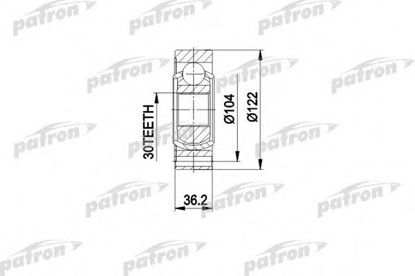 Купить pcv3540 PATRON Шарнирный комплект, приводной вал в интернет-магазине Ravta – самая низкая цена