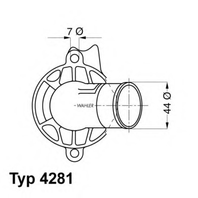 4281.87D Wahler Термостат, охлаждающая жидкость