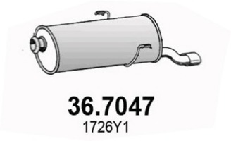Купить 36.7047 ASSO Глушитель выхлопных газов конечный в интернет-магазине Ravta – самая низкая цена