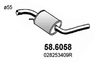 Купить 58.6058 ASSO Средний глушитель выхлопных газов в интернет-магазине Ravta – самая низкая цена