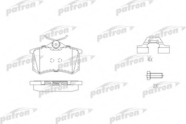 pbp1481 PATRON Комплект тормозных колодок, дисковый тормоз